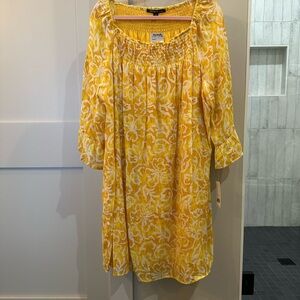 Zac & Rachel Yellow Smocked Ruffled Sundress
